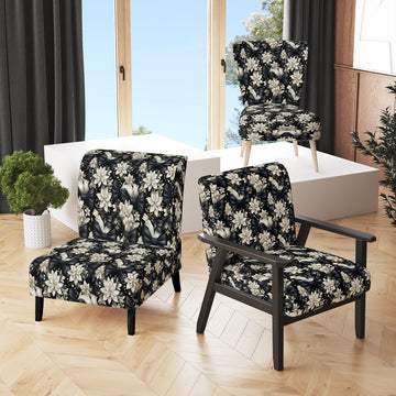 Tuxedo Tidings - Cottage Accent Slipper Chair